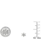 0.25 Carat (ctw) 10K Yellow Gold Round White Diamond Ladies Flower Stud Earrings 1/4 CT
