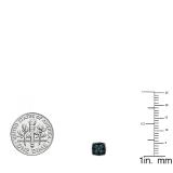 0.10 Carat (ctw) Sterling Silver Round Blue Diamond Ladies Cushion Shape Stud Earrings 1/10 CT