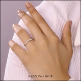 0.10 Carat (ctw) Sterling Silver Round Diamond Ladies Wedding Stackable Contour Band 1/10 CT
