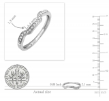 Round White Diamond Enhancer Guard Wedding Band for Women (0.08 ctw, Color I-J, Clarity I1-I2) in 18K White Gold