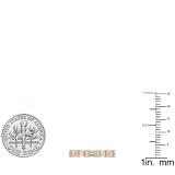 0.38 Carat (ctw) 14K Rose Gold Round & Baguette White Diamond Ladies Anniversary Wedding Band