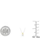 1.50 Carat (ctw) 10K Yellow Gold Princess Cubic Zirconia CZ Ladies Solitaire Pendant 1 1/2 CT