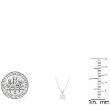 1.50 Carat (ctw) 18K White Gold Princess Cubic Zirconia CZ Ladies Solitaire Pendant 1 1/2 CT