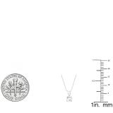 1.00 Carat (ctw) 14K White Gold Round Cubic Zirconia CZ Ladies Solitaire Pendant 1 CT