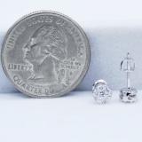 0.25 Carat (ctw) 10K White Gold Round White Diamond Ladies Cluster Stud Earrings 1/4 CT