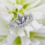 0.55 Carat (ctw) 10K White Gold Round White Diamond Ladies Bridal Crown Engagement Ring 1/2 CT