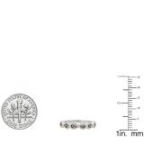 0.30 Carat (ctw) 10K White Gold Round Champagne & White Diamond Ladies Infinity Wedding Band 1/3 CT
