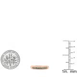 0.15 Carat (ctw) 10K Rose Gold Round Blue Diamond Ladies Wedding Band