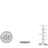 0.15 Carat (ctw) 10K White Gold Round Blue Diamond Ladies Wedding Band
