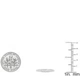0.10 Carat (ctw) 14K White Gold Round White Diamond Ladies Beaded Anniversary Wedding Band 1/10 CT