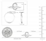 Round White Diamond Letter 'C' Initial Ring for Women (0.10 ctw, Color I-J, Clarity I2-I3) in 10K White Gold
