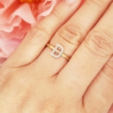 0.10 Carat (ctw) 14K Yellow Gold Round White Diamond Ladies Letter 'D' Initial Ring 1/10 CT