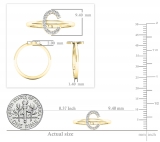 Round White Diamond Letter 'C' Initial Ring for Women (0.10 ctw, Color I-J, Clarity I1-I2) in 18K Yellow Gold
