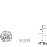 0.25 Carat (ctw) Sterling Silver Round Diamond Ladies Vintage Style Anniversary Wedding Band 1/4 CT