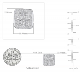 0.15 Carat (ctw) Sterling Silver Round White Diamond Ladies Square Shaped Cross Stud Earrings