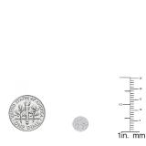 0.10 Carat (ctw) Sterling Silver Round White Diamond Ladies Cluster Style Stud Earrings 1/10 CT
