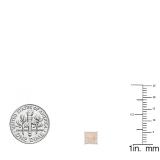 0.20 Carat (ctw) 10K Rose Gold Baguette & Round White Diamond Ladies Square Frame Stud Earrings