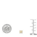 0.20 Carat (ctw) 10K Yellow Gold Baguette & Round White Diamond Ladies Square Frame Stud Earrings