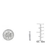 0.23 Carat (ctw) 10K White Gold Round White Diamond Ladies Hoop Earrings 1/4 CT