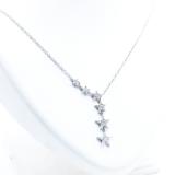 0.45 Carat (ctw) 10K White Gold Round White Diamond Ladies Necklace 1/2 CT
