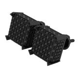 0.30 Carat (ctw) Black Rhodium Plated Sterling Silver Black Diamond Mens Iced Stud Earrings 1/3 CT