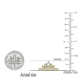 0.20 Carat (ctw) 10K Yellow Gold Round White Diamond Ladies Bridal Crown Engagement Ring