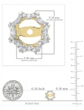 0.20 Carat (ctw) 18K Yellow Gold Round Diamond Removable Jackets For Stud Earrings 1/5 CT