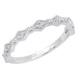 0.15 Carat (ctw) 10K White Gold Round Diamond Ladies Anniversary Wedding Band