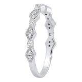0.15 Carat (ctw) 10K White Gold Round Diamond Ladies Anniversary Wedding Band