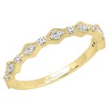 0.15 Carat (ctw) 14K Yellow Gold Round Diamond Ladies Anniversary Wedding Band