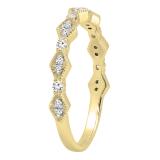 0.15 Carat (ctw) 14K Yellow Gold Round Diamond Ladies Anniversary Wedding Band
