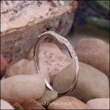 0.15 Carat (cttw) Round White Diamond Ladies Wedding Stackable Contour Guard Band 10K White Gold
