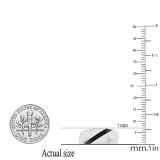 0.15 Carat (ctw) 10K White Gold Round Black Diamond Men's Wedding Band