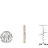 2.95 Carat (ctw) 10K Yellow Gold Round White Diamond Ladies Fine In And Out Hoop Earrings