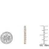 2.95 Carat (ctw) 18K Rose Gold Round White Diamond Ladies Fine In And Out Hoop Earrings