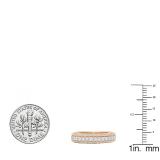 1.58 Carat (ctw) 18K Rose Gold Round Diamond Ladies Wedding Stackable Band