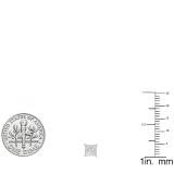 0.20 Carat (ctw) 10K White Gold Princess White Diamond Ladies Stud Earrings 1/5 CT
