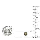 14K White Gold Each 7X5 MM Oval Mystic Topaz Ladies Solitaire Stud Earrings
