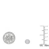 0.50 Carat (ctw) 10K White Gold Round White Diamond Ladies Cluster Stud Earrings 1/2 CT