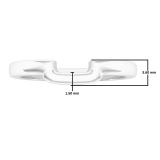 Platinum Plated Sterling Silver Ladies Contour Plain Wedding Band