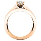 2.35 Carat (ctw) 14K Rose Gold Round Baguette & Marquise Diamond Ladies Bridal Engagement Ring