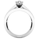 2.35 Carat (ctw) 14K White Gold Round Baguette & Marquise Diamond Ladies Bridal Engagement Ring