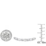 0.25 Carat (ctw) Sterling Silver Round White Diamond Ladies Infinity Tennis Link Bracelet 1/4 CT