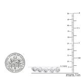 0.25 Carat (ctw) Sterling Silver Round White Diamond Ladies Bezel Bracelet 1/4 CT