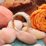 0.13 Carat (ctw) 10K Yellow Gold Round White Diamond Men's Illusion Wedding Band