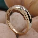 0.05 Carat (ctw) 10K Yellow Gold Round White Diamond Men's Wedding Anniversary Band