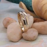0.05 Carat (ctw) 10K Yellow Gold Round White Diamond Men's Wedding Anniversary Band
