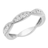 0.25 Carat (ctw) 10K White Gold Round White Diamond Ladies Anniversary Wedding Band 1/4 CT