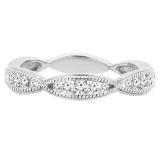 0.25 Carat (ctw) 10K White Gold Round White Diamond Ladies Anniversary Wedding Band 1/4 CT