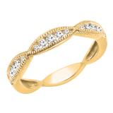 0.25 Carat (ctw) 10K Yellow Gold Round White Diamond Ladies Anniversary Wedding Band 1/4 CT